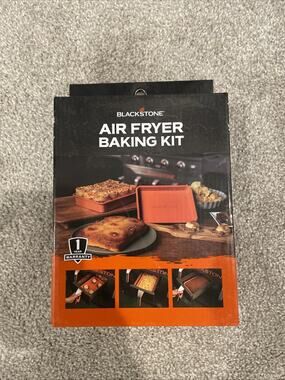 BLACKSTONE Non-Stick Air Fryer Baking Tray & Pan Set in Orange-2-Piece - NEW!